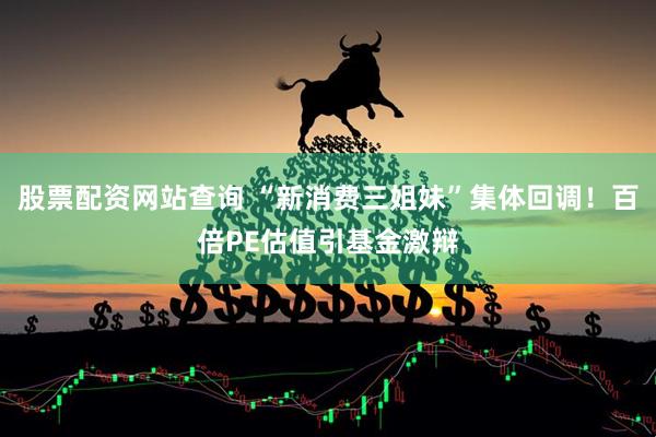 股票配资网站查询 “新消费三姐妹”集体回调！百倍PE估值引基金激辩